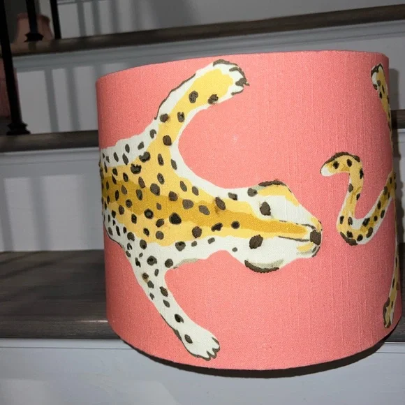 Anthropologie Dana Gibson Leopard Drum Lamp Shade new with tags